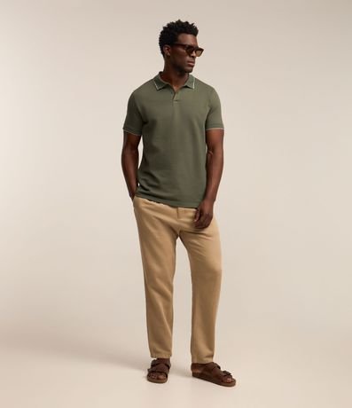 Polo en Algodón con Textura Waffle 2