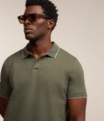 Polo en Algodón con Textura Waffle 3