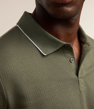 Polo en Algodón con Textura Waffle 5