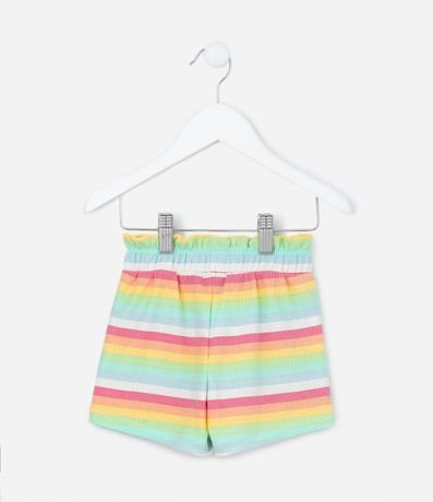 Short Clochard Infantil Acanalado con Estampa Rayada - Talle 1 a 5 años 2