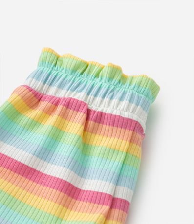 Short Clochard Infantil Acanalado con Estampa Rayada - Talle 1 a 5 años 4