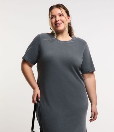 Vestido Midi en Algodon Efecto Desteñido Curve & Plus Size 3