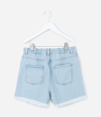 Short Infantil en Jeans con Terminación Deshilachada - Talle 5 a 14 años 2