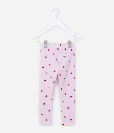 Pantalón Legging Infantil Acanalada con Estampado de Mariquita - Talle 1 a 5 años 2