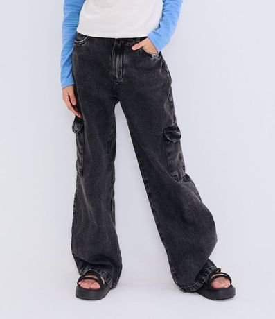 Pantalón Cargo Infantil en Sarga con Bolsillo Lateral - Talle 5 a 14 años
