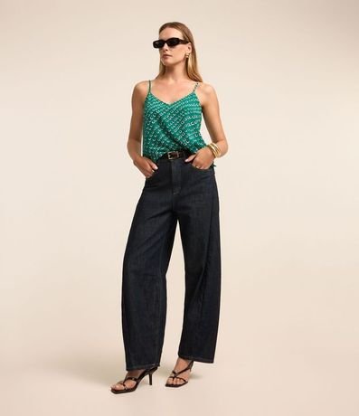 Blusa en Crepé con Escote V y Estampa Geométrica 2