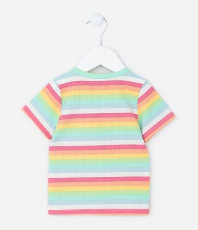 Blusa Infantil Acanalada con Estampa de Rayas - Talle 1 a 5 años 2