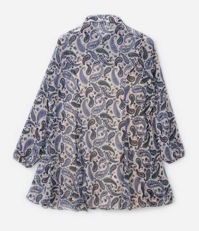 Vestido Corto en Chiffon Paisley con Lazo en la Cintura Curve & Plus Size 6