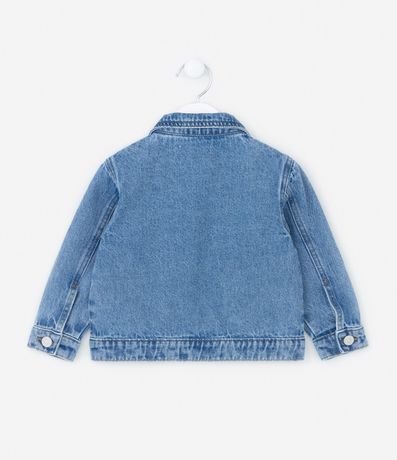 Campera Infantil en Jeans con Aplicación de Bordado en Ganchillo - Talle 1 a 5 años 2