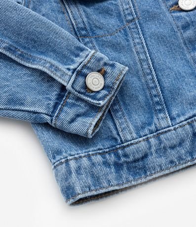 Campera Infantil en Jeans con Aplicación de Bordado en Ganchillo - Talle 1 a 5 años 3