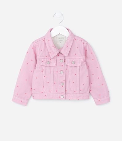 Campera Infantil en Sarga con Estampa de Lunares - Talle 1 a 5 años