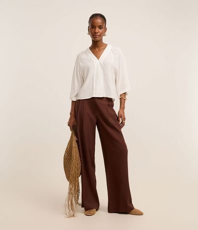 Blusa Manga Amplia en Viscolino Texturizado 2