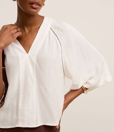 Blusa Manga Amplia en Viscolino Texturizado 3