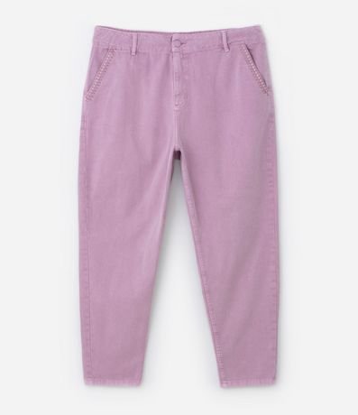 Pantalón Mom en Jeans con Bolsillo Bordado Curve & Plus Size 5