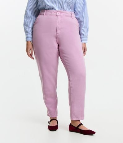 Pantalón Mom en Jeans con Bolsillo Bordado Curve & Plus Size 2