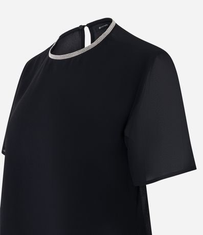 Blusa en Crepé con Brillo en el Cuello 6