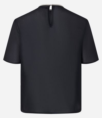 Blusa en Crepé con Brillo en el Cuello 7