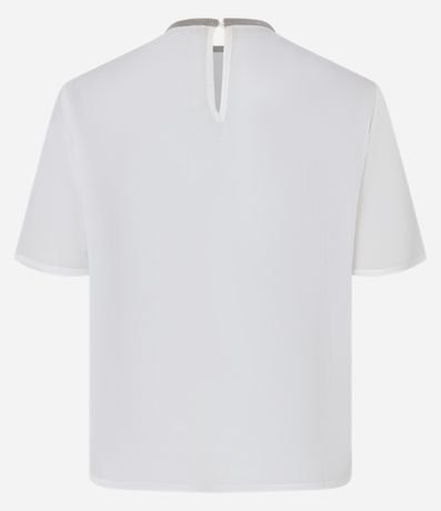 Blusa en Crepé con Brillo en el Cuello 7