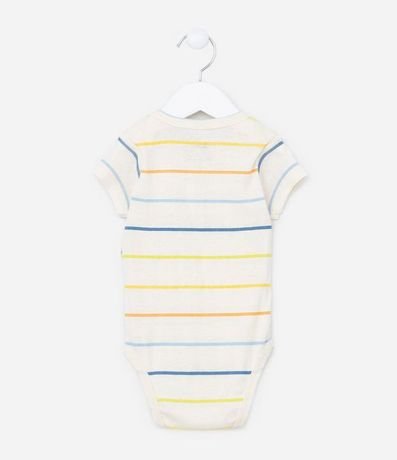 Body Infantil en Suedine con Rayas - Talle 0 a 18 meses 2