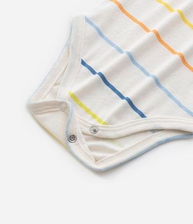 Body Infantil en Suedine con Rayas - Talle 0 a 18 meses 5