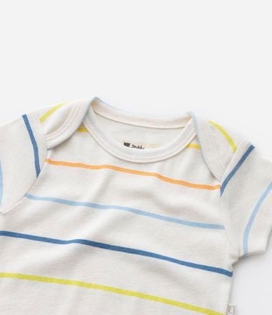 Body Infantil en Suedine con Rayas - Talle 0 a 18 meses 6