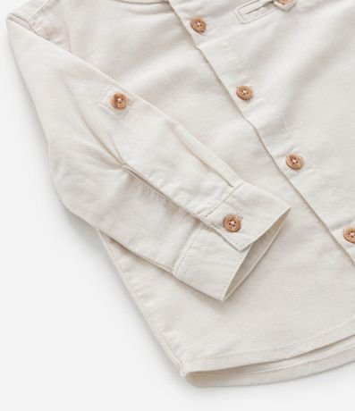 Camisa Infantil en Lino con Cuello Padre - Talle 3 a 18 meses 4
