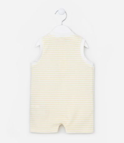 Mono Infantil con Abertura Delantero Listrado con Estampa Caranguejos - Talle 0 a 18 Meses 2