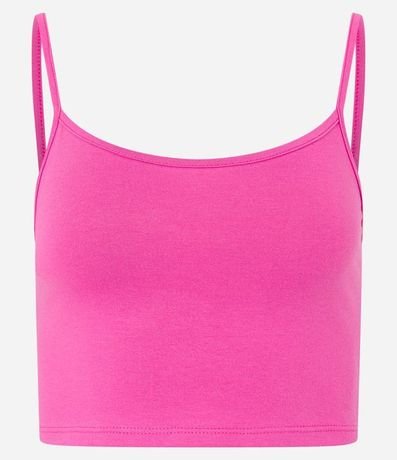 Blusa Musculosa Cropped en Algodón con Breteles Finos 5