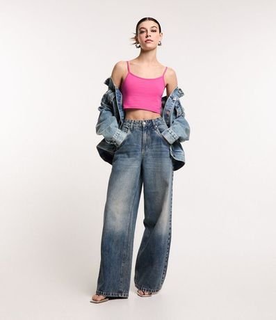 Blusa Musculosa Cropped en Algodón con Breteles Finos 2