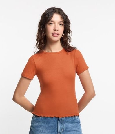 Blusa en Viscosa Texturizada y con Bajo Ondulado