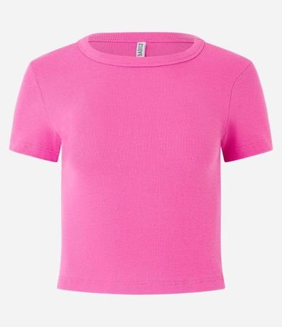 Blusa en Rib Acanalada con Manga Corta 5