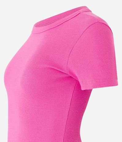 Blusa en Rib Acanalada con Manga Corta 6