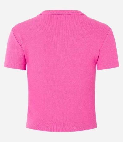 Blusa en Rib Acanalada con Manga Corta 7