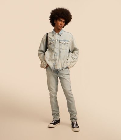 Pantalón Skinny Marmorizada con Lavado Dirty