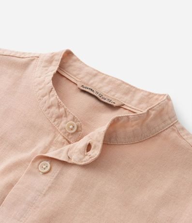 Camisa Infantil en Algodón y Lino con Pequeño Bolsillo - Talle 5 a 14 años 6