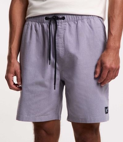 Bermuda Texturizada con Cintura Elástica y Cordón para Ajuste 2
