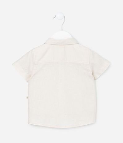 Camisa Polo Infantil en Lino con Bolsillo Pequeño - Talle 0 a 18 meses 2