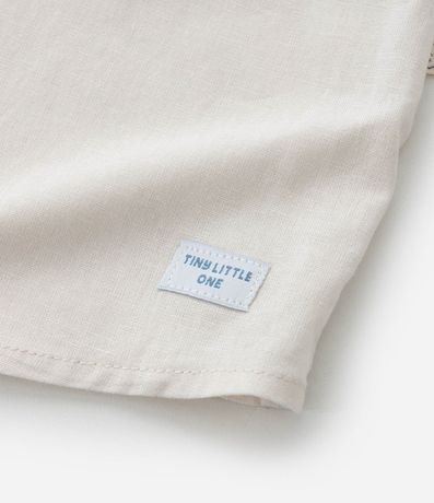 Camisa Polo Infantil en Lino con Bolsillo Pequeño - Talle 0 a 18 meses 4