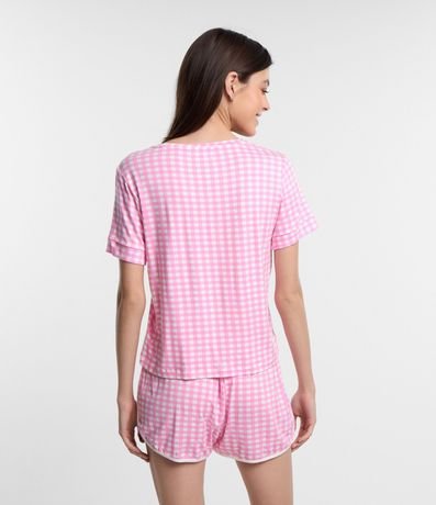 Blusa de Pijama con Estampa de Cuadros 3