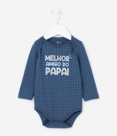 Body Infantil con Lettering Melhor Amigo do Papai - Talle 0 a 18 meses