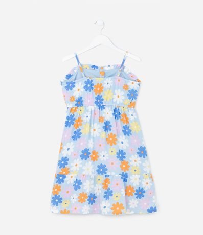 Vestido Infantil con Botones y Estampa Floral - Talle 5 a 14 años 2