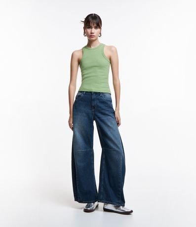 Blusa Musculosa Básica en Rib con Ligera Textura 3