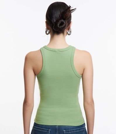 Blusa Musculosa Básica en Rib con Ligera Textura 3