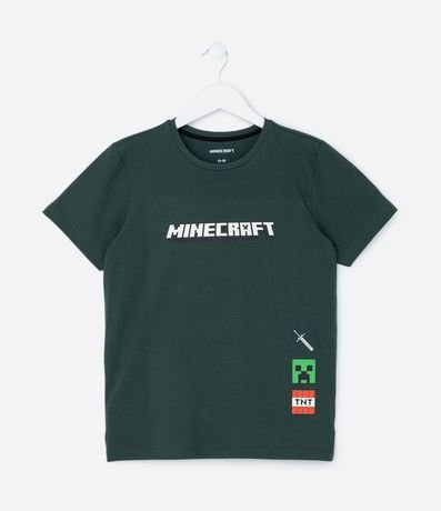 Pijama Infantil Largo con Estampado Minecraft - Talle 5 a 14 años 2