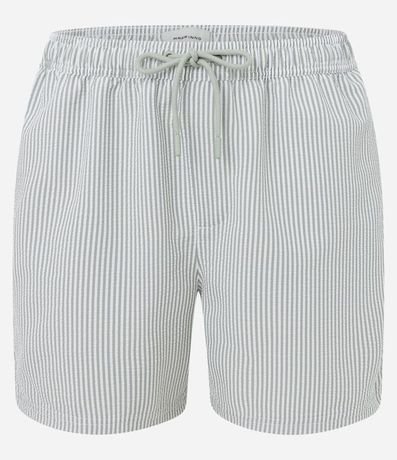 Bermuda de Baño Rayada en Microfibra con Textura Ana Ruga 4