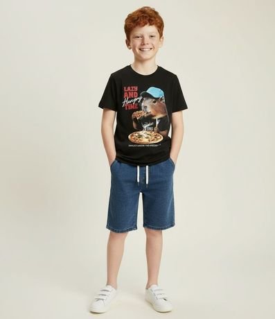 Bermuda Infantil en Jeans con Cintura Elástica - Talle 5 a 14 años