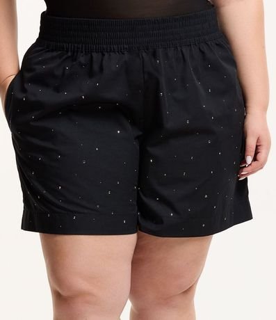Short en Tricolina con Aplicaciones de Brillos Curve & Plus Size 2