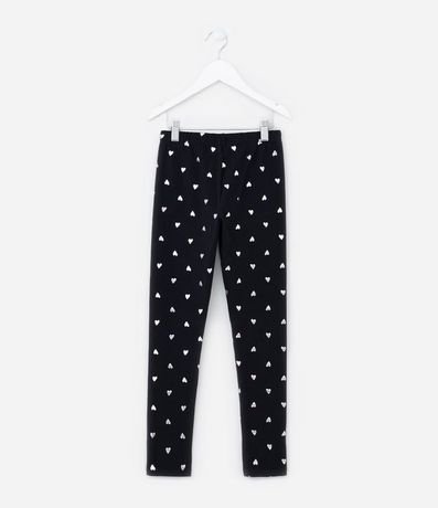 Pantalón Legging Infantil con Estampa de Corazones - Talle 5 a 14 años 2
