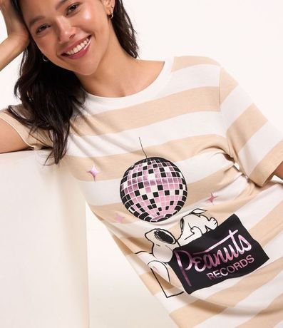 Camisón Corta en Viscosa con Estampado Snoopy Peanuts Records 3