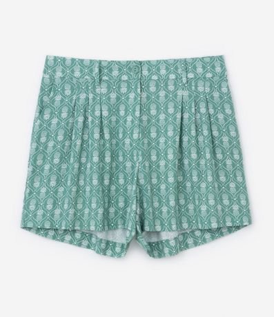 Short Corto en Viscolino con Estampa Piña Curve & Plus Size 5